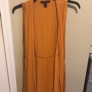 Floor Length Mustard Vest